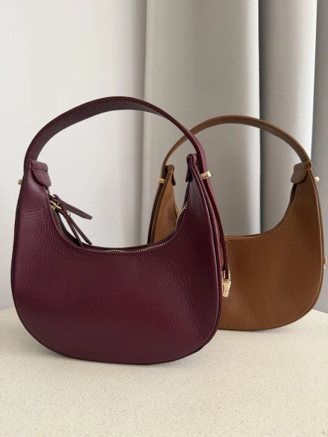Torebka księżyc elegancka skóra naturalna 013