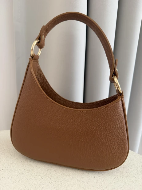 Torebka księżyc mini elegancka skóra naturalna 2 kolory 012