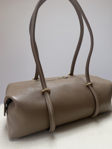Torebka skórzana damska hit baguette taupe 001