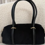Torebka skórzana zamsz  jamnik baguette mini 004