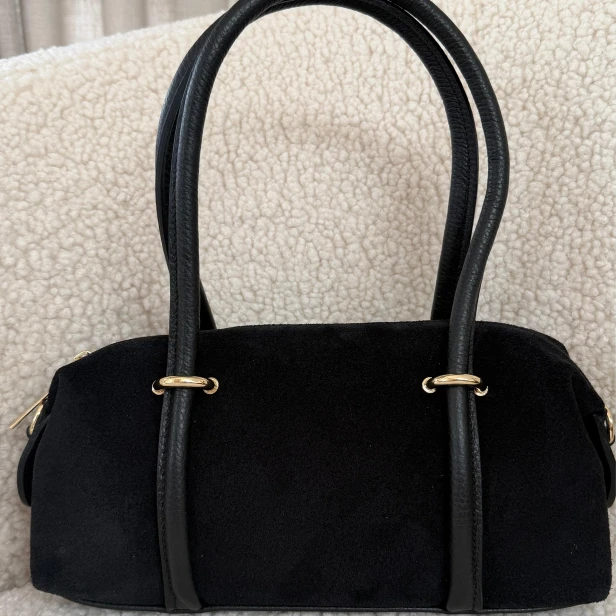 Torebka skórzana zamsz  jamnik baguette mini 004