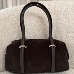 Torebka skórzana zamsz  jamnik baguette mini 004