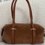Torebka skórzana zamsz  jamnik baguette mini 004