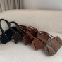 Torebka skórzana zamsz  jamnik baguette mini 004