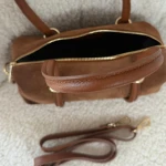 Torebka skórzana zamsz  jamnik baguette mini 004