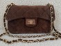Pikowana mała zamszowa listonoszka 2 kolory brąz