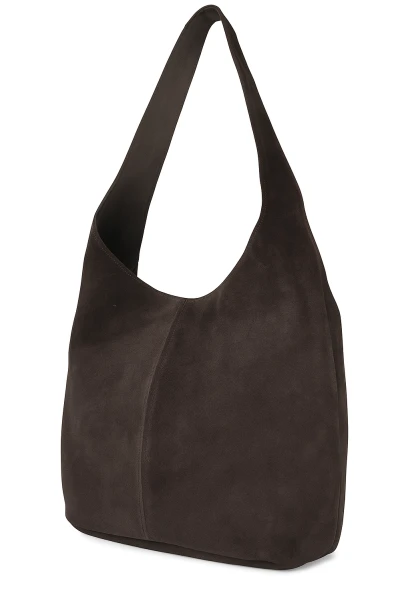 Torebka damska zamszowa - minimalistyczna shopperka