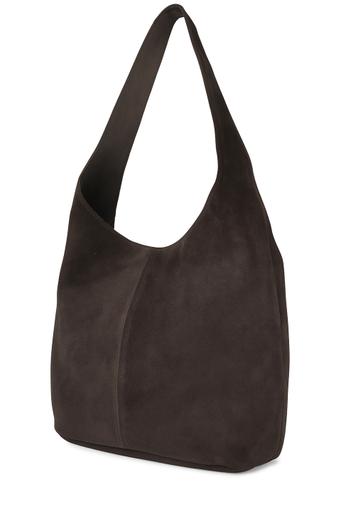 Torebka damska zamszowa - minimalistyczna shopperka