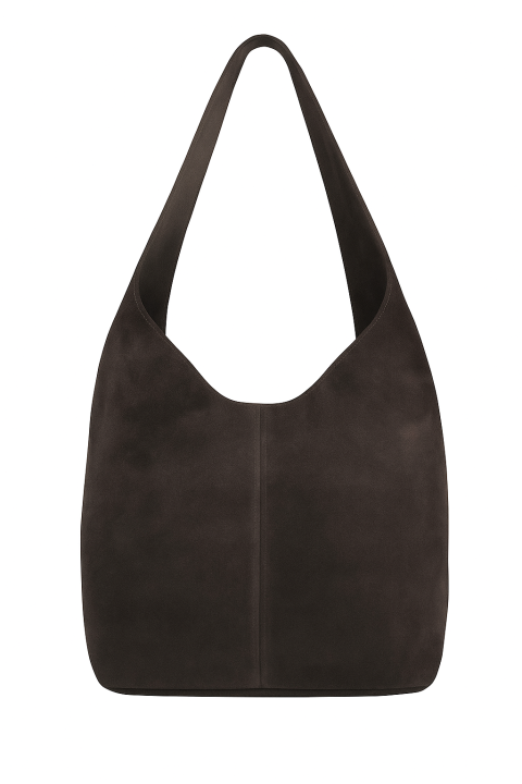 Torebka damska zamszowa - minimalistyczna shopperka