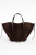 Włoska zamszowa torebka shopper Choco