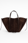 Włoska zamszowa torebka shopper Choco