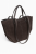 Włoska zamszowa torebka shopper Choco
