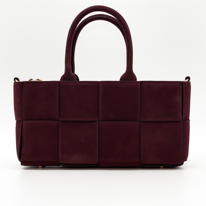 Torebka geometryczna zamszowa