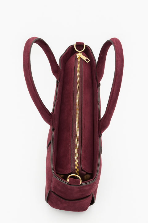 Torebka geometryczna zamszowa