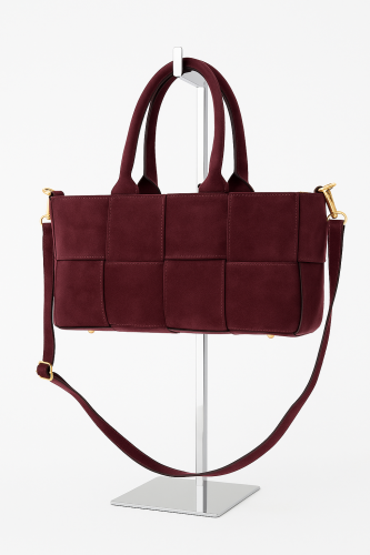 Torebka geometryczna zamszowa