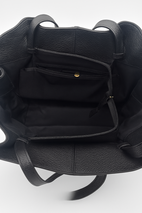 Torebka shopperka zamszowa czarna