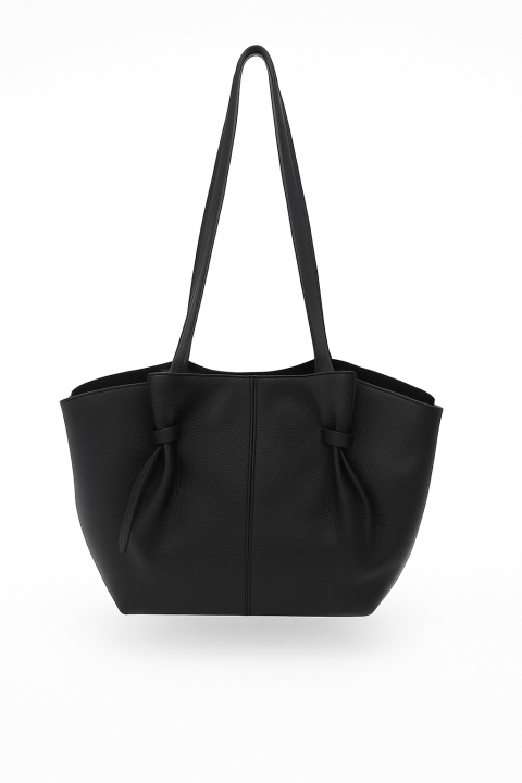 Torebka shopperka zamszowa czarna