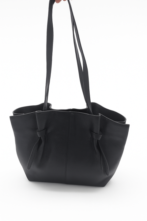 Torebka shopperka zamszowa czarna