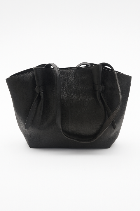 Torebka shopperka zamszowa czarna