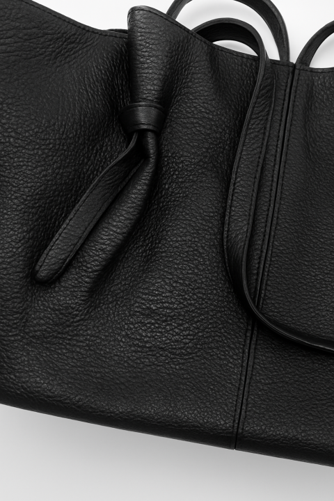 Torebka shopperka zamszowa czarna