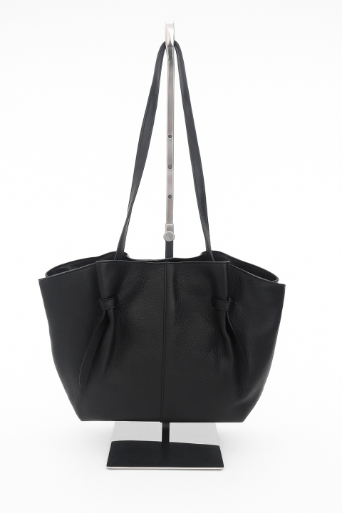 Torebka shopperka zamszowa czarna