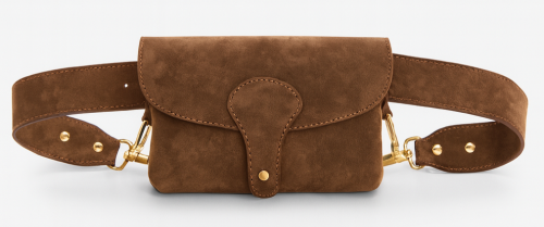 Torebka zamszowa listonoszka nerka