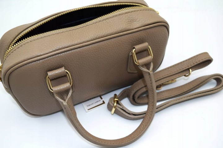 Włoska stylowa mała torebka skóra naturalna