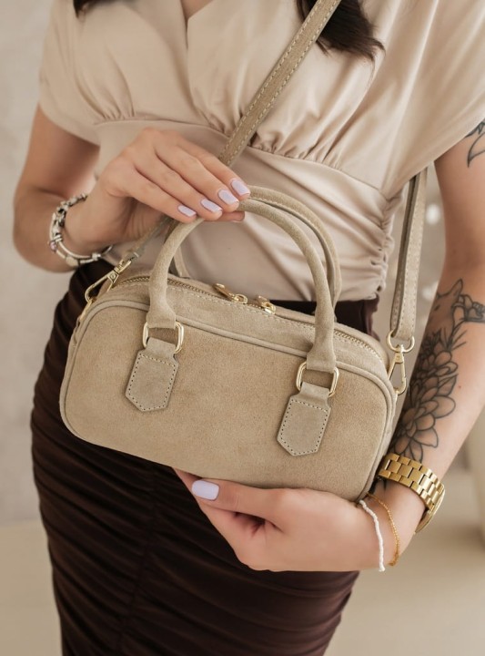 Włoska stylowa mała torebka skóra naturalna