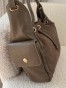 Shopper skórzana torebka zamsz taupe A4   - 014