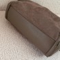 Shopper skórzana torebka zamsz taupe A4   - 014
