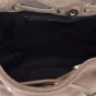 Shopper skórzana torebka zamsz taupe A4   - 014
